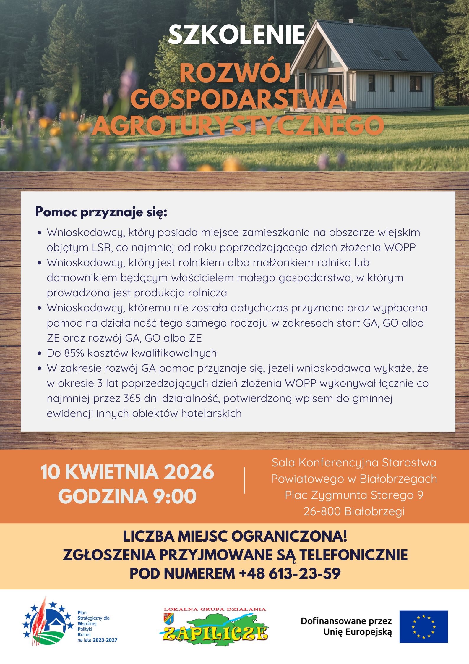 Szkolenie rozwój Gospodarstwa Agroturystycznego